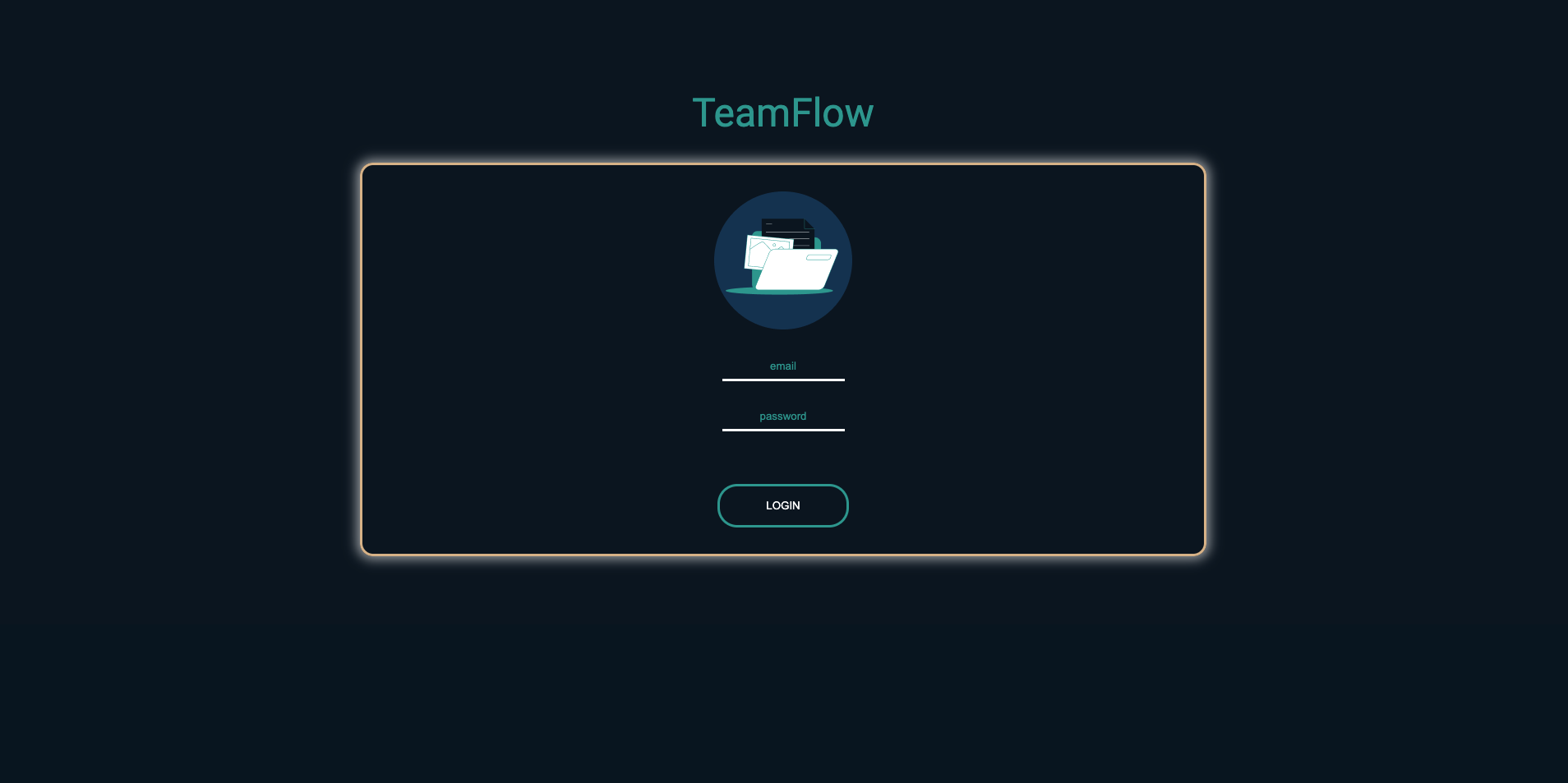 A screenshot of the homepage of TeamFlow